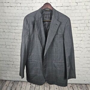 Corbin Ltd M Goldberg New Orleans Grey Glen Plaid Vintage Blazer Sport Coat USA‎